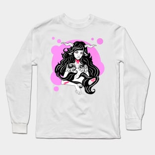 Pink Demon Tattoo Art Fashion Long Sleeve T-Shirt